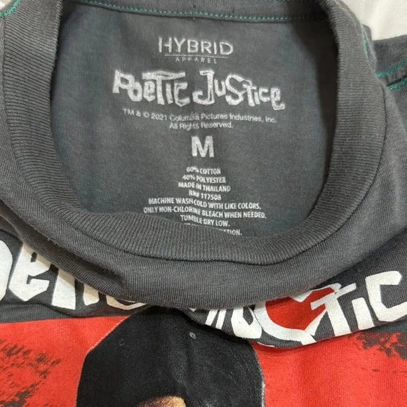 Poetic Justice Graphic Tee - Black and Red - Picture 3 of 3